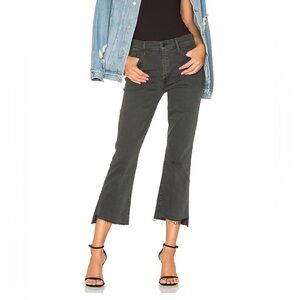 MOTHER The Insider Crop Step Fray in Faded Black size 26